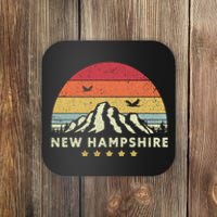 New Hampshire Shirt. Retro Style NH, USA Coaster