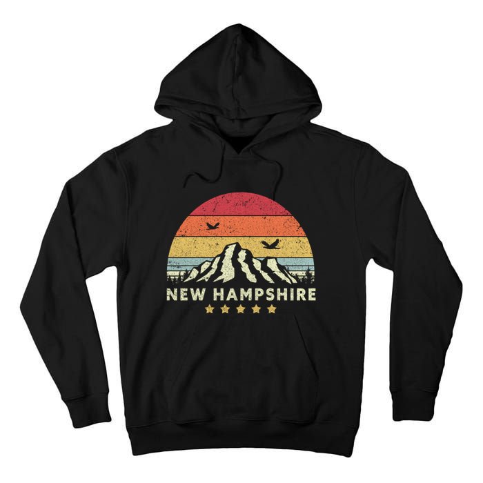 New Hampshire Shirt. Retro Style NH, USA Tall Hoodie