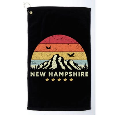 New Hampshire Shirt. Retro Style NH, USA Platinum Collection Golf Towel