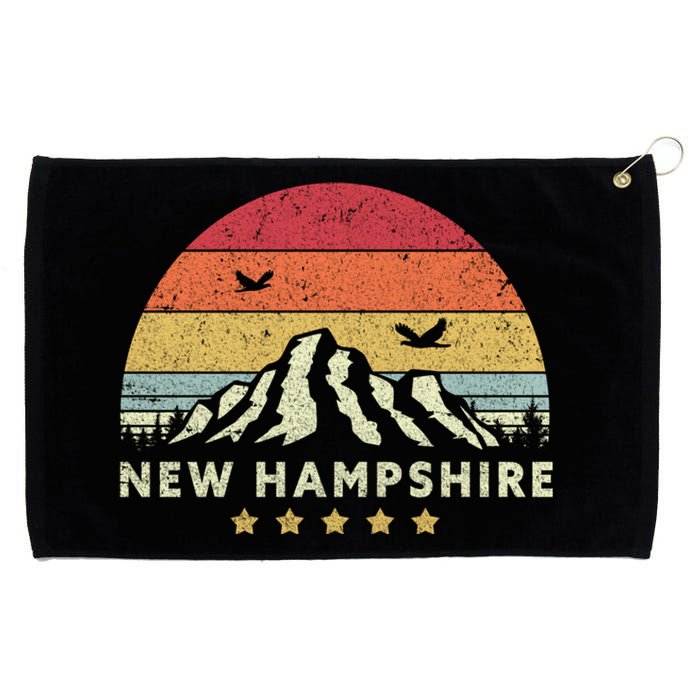 New Hampshire Shirt. Retro Style NH, USA Grommeted Golf Towel