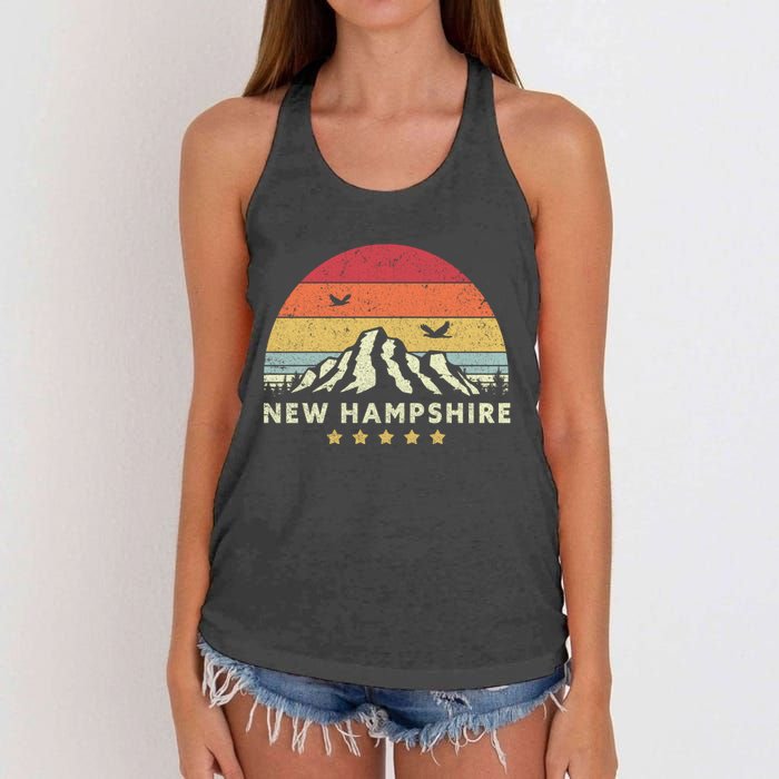 New Hampshire Shirt. Retro Style NH, USA Women's Knotted Racerback Tank