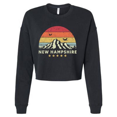 New Hampshire Shirt. Retro Style NH, USA Cropped Pullover Crew