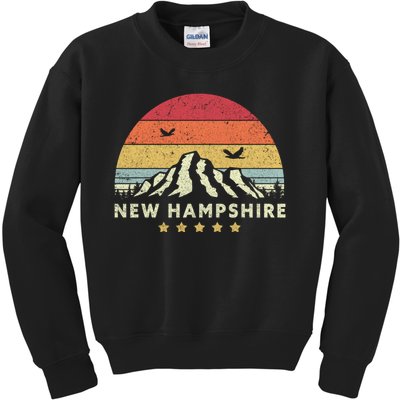 New Hampshire Shirt. Retro Style NH, USA Kids Sweatshirt