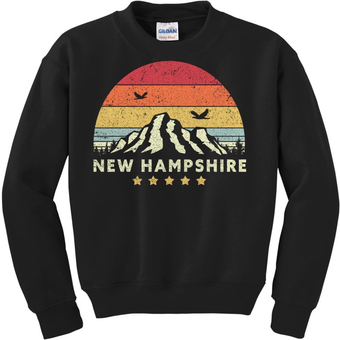 New Hampshire Shirt. Retro Style NH, USA Kids Sweatshirt