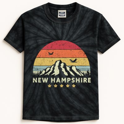 New Hampshire Shirt. Retro Style NH, USA Kids Tie-Dye T-Shirt