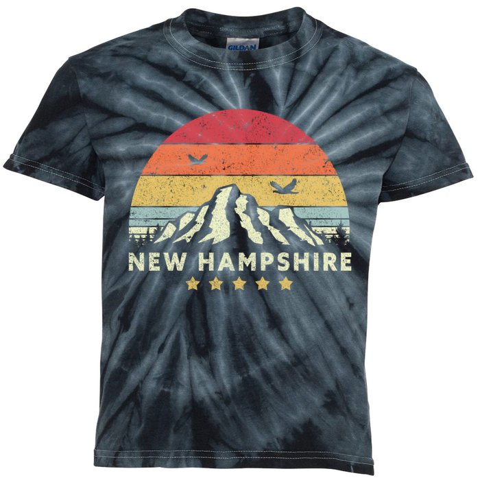 New Hampshire Shirt. Retro Style NH, USA Kids Tie-Dye T-Shirt