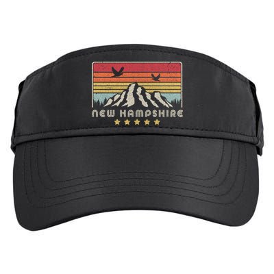 New Hampshire Shirt. Retro Style NH, USA Adult Drive Performance Visor