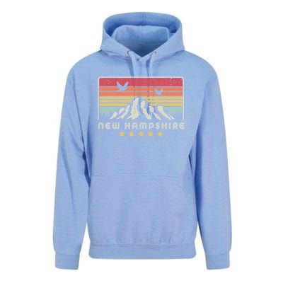 New Hampshire Shirt. Retro Style NH, USA Unisex Surf Hoodie