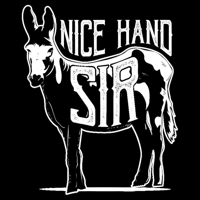 Nice Hand Sir Donkey Poker Funny Gambling Design Cropped Pullover Crew