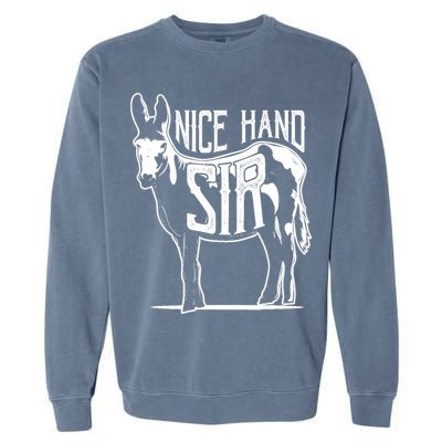 Nice Hand Sir Donkey Poker Funny Gambling Design Garment-Dyed Sweatshirt