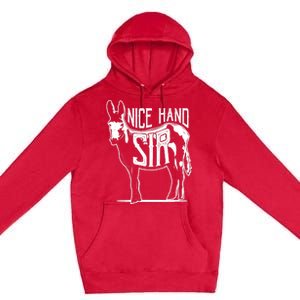 Nice Hand Sir Donkey Poker Funny Gambling Design Premium Pullover Hoodie