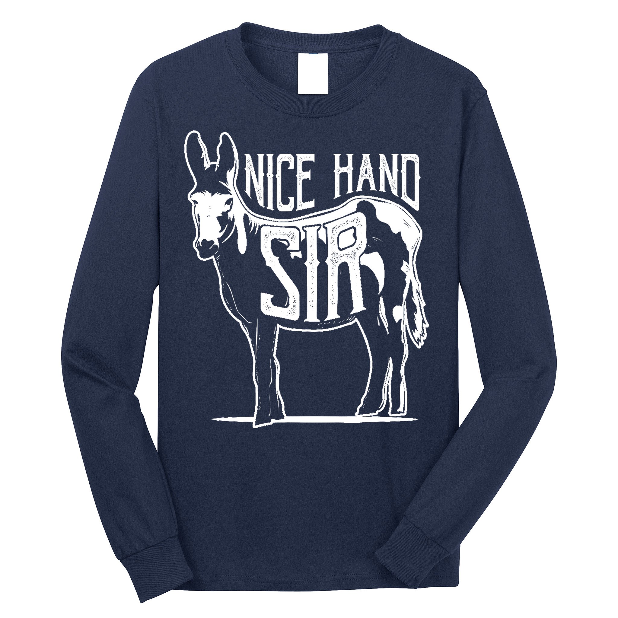 Nice Hand Sir Donkey Poker Funny Gambling Design Long Sleeve Shirt