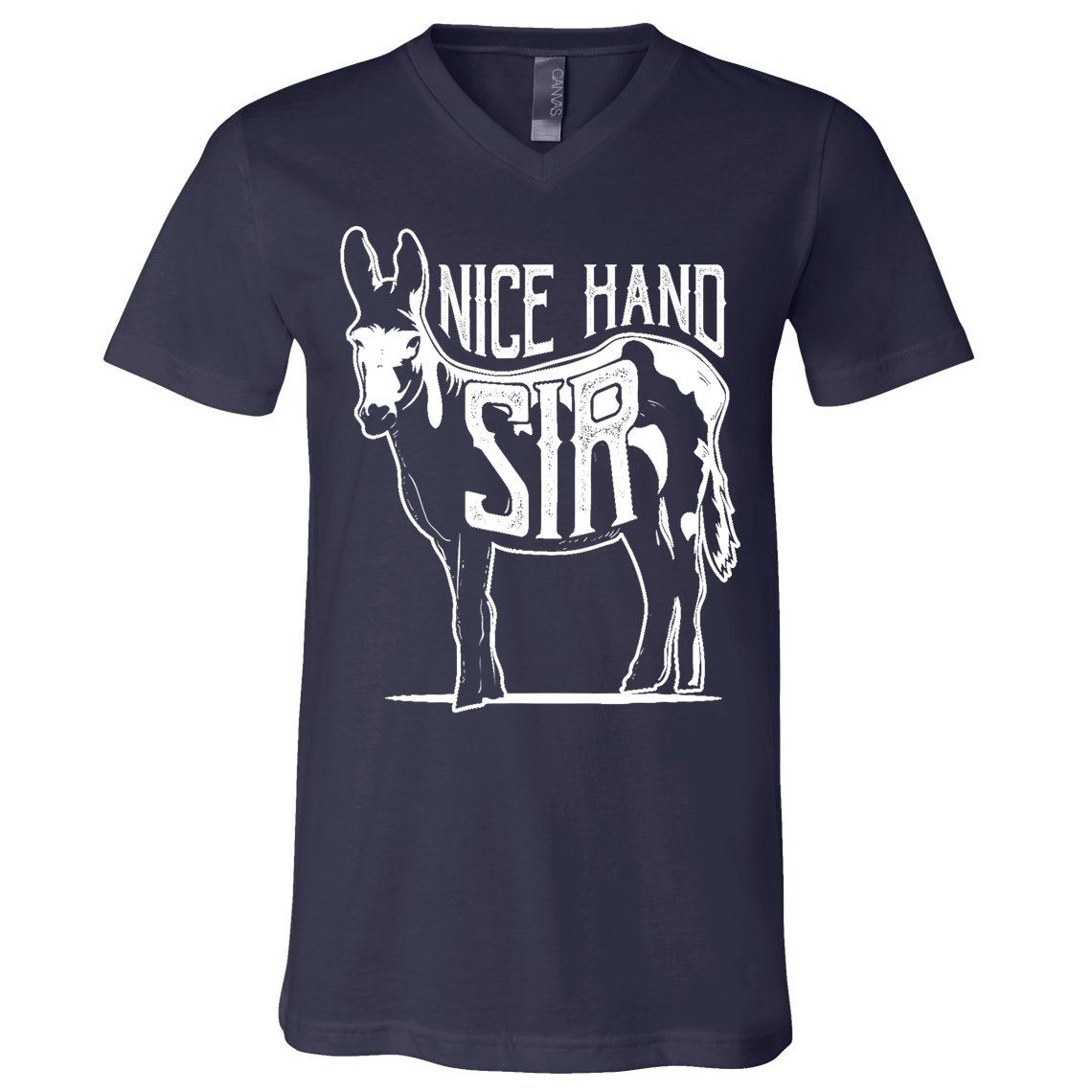 Nice Hand Sir Donkey Poker Funny Gambling Design V-Neck T-Shirt