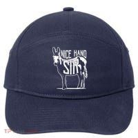 Nice Hand Sir Donkey Poker Funny Gambling Design 7-Panel Snapback Hat