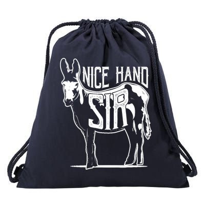Nice Hand Sir Donkey Poker Funny Gambling Design Drawstring Bag