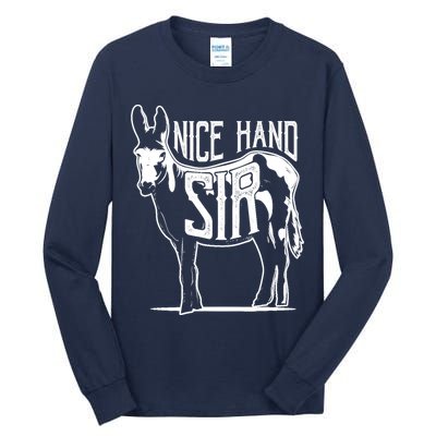 Nice Hand Sir Donkey Poker Funny Gambling Design Tall Long Sleeve T-Shirt
