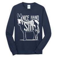 Nice Hand Sir Donkey Poker Funny Gambling Design Tall Long Sleeve T-Shirt
