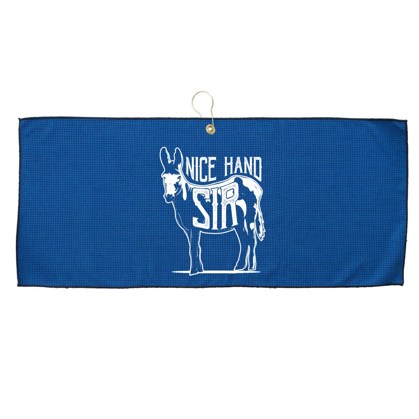 Nice Hand Sir Donkey Poker Funny Gambling Design Large Microfiber Waffle Golf Towel