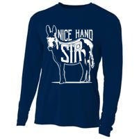 Nice Hand Sir Donkey Poker Funny Gambling Design Cooling Performance Long Sleeve Crew