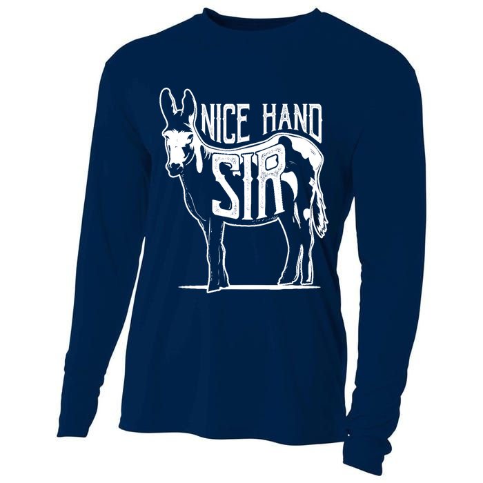 Nice Hand Sir Donkey Poker Funny Gambling Design Cooling Performance Long Sleeve Crew