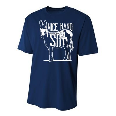 Nice Hand Sir Donkey Poker Funny Gambling Design Youth Performance Sprint T-Shirt