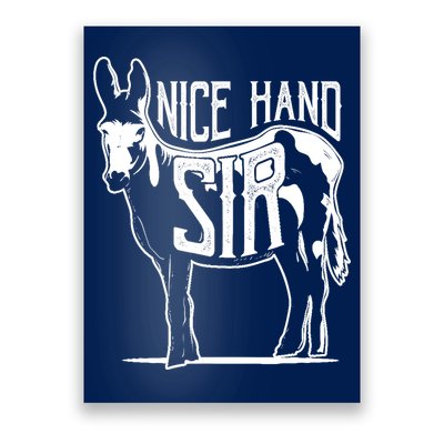 Nice Hand Sir Donkey Poker Funny Gambling Design Poster
