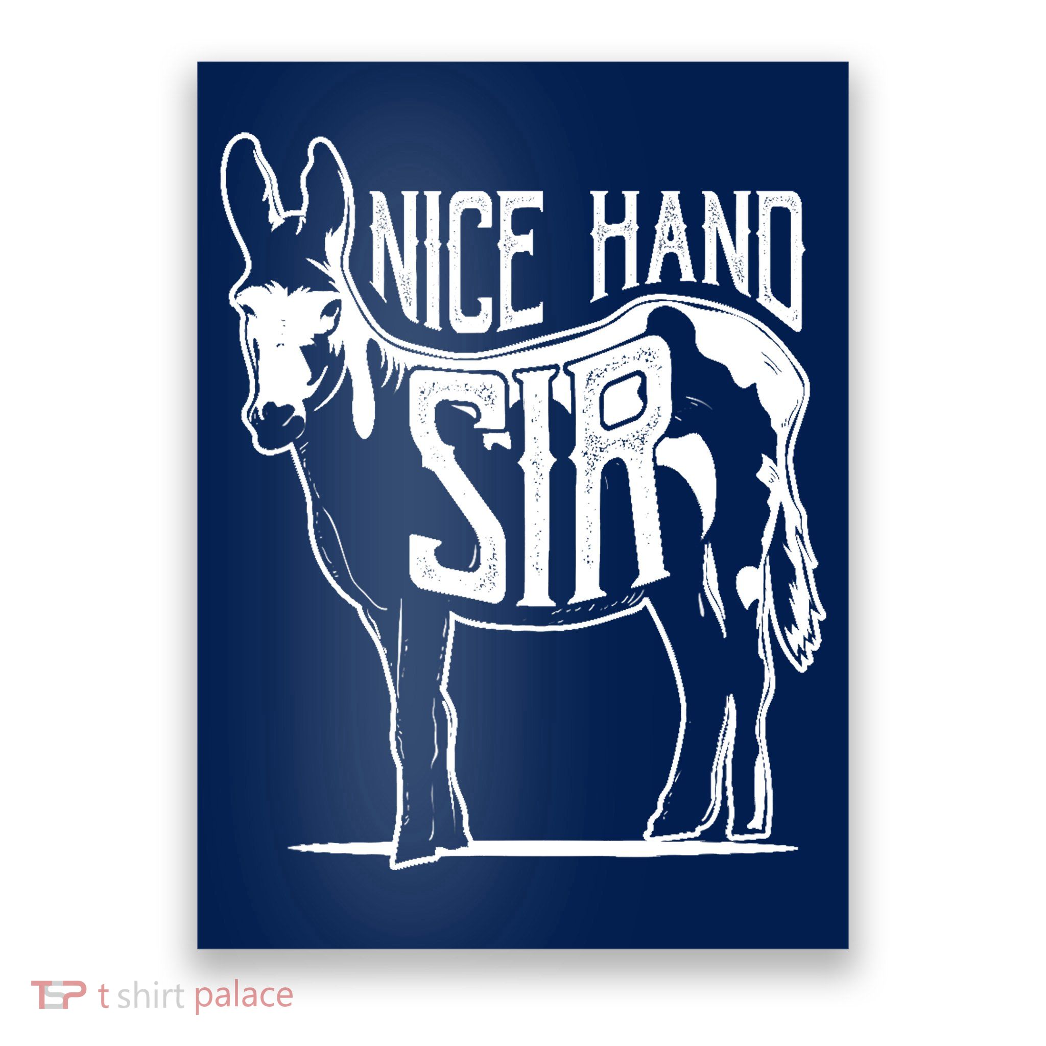 Nice Hand Sir Donkey Poker Funny Gambling Design Poster