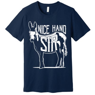 Nice Hand Sir Donkey Poker Funny Gambling Design Premium T-Shirt