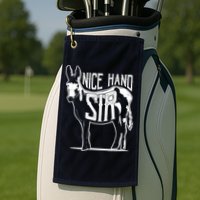 Nice Hand Sir Donkey Poker Funny Gambling Design Golf Towel