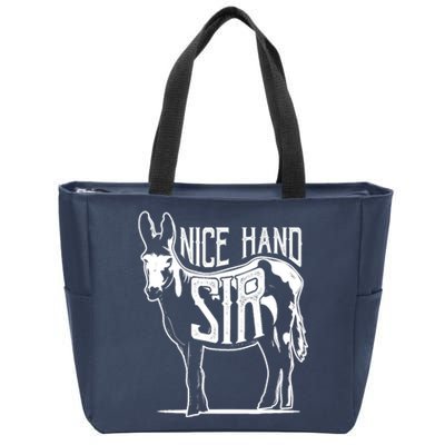 Nice Hand Sir Donkey Poker Funny Gambling Design Zip Tote Bag