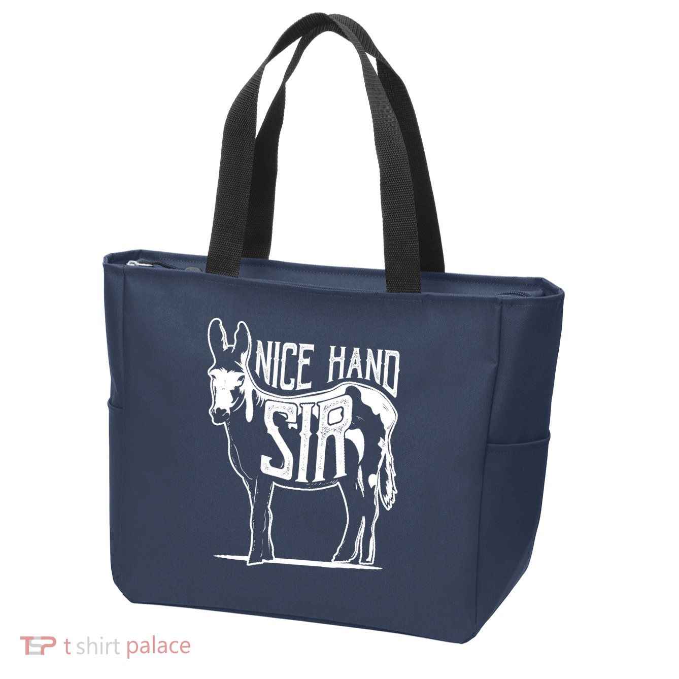 Nice Hand Sir Donkey Poker Funny Gambling Design Zip Tote Bag