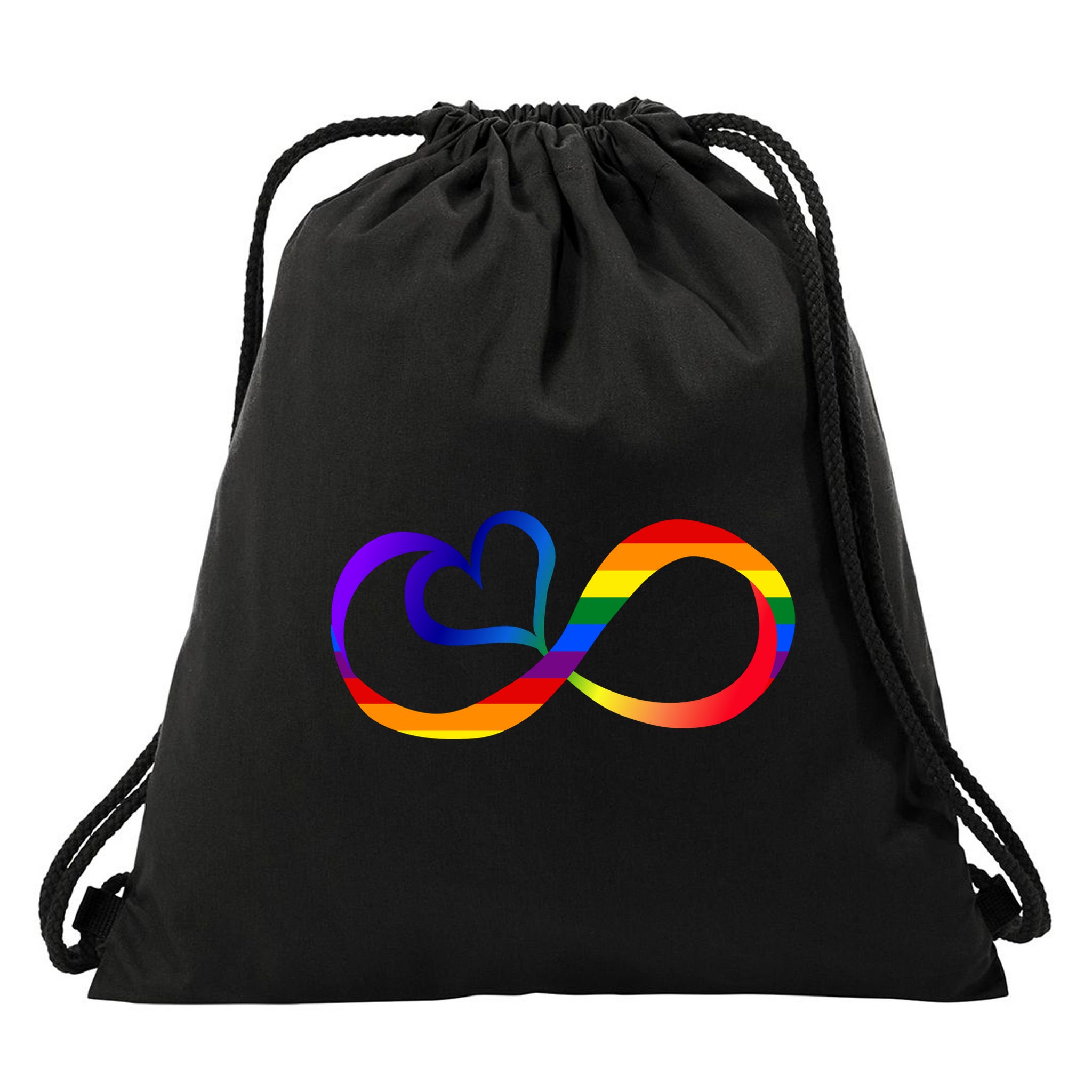 Neurodiversity Heart Symbol Drawstring Bag