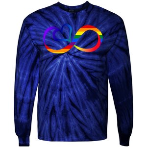 Neurodiversity Heart Symbol Tie-Dye Long Sleeve Shirt