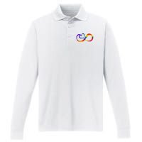 Neurodiversity Heart Symbol Performance Long Sleeve Polo