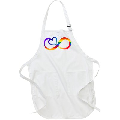 Neurodiversity Heart Symbol Full-Length Apron With Pockets