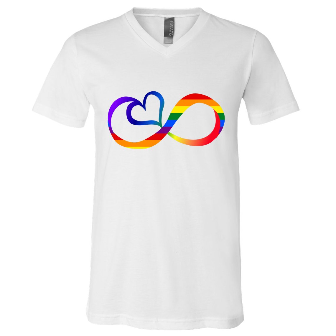 Neurodiversity Heart Symbol V-Neck T-Shirt