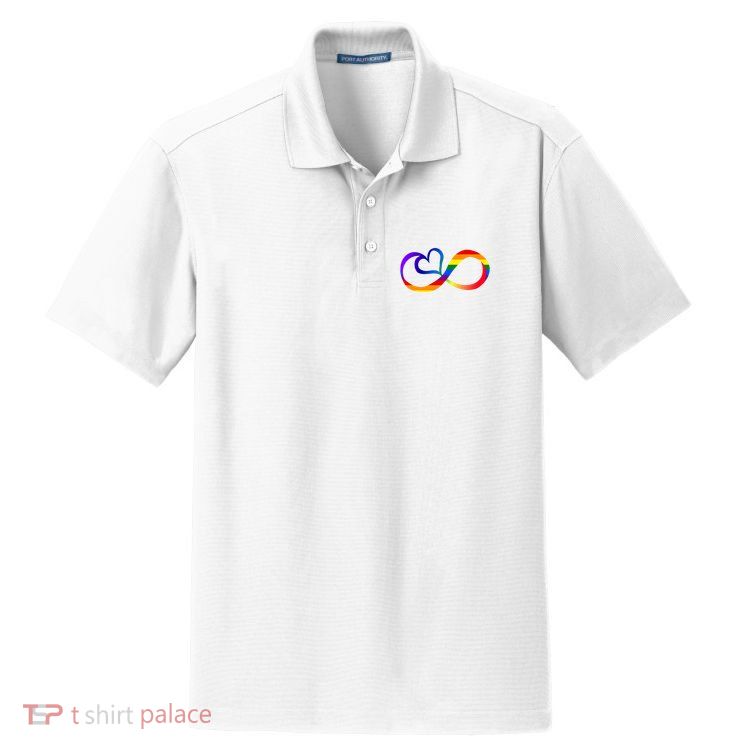 Neurodiversity Heart Symbol Dry Zone Grid Polo