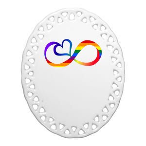 Neurodiversity Heart Symbol Ceramic Oval Ornament