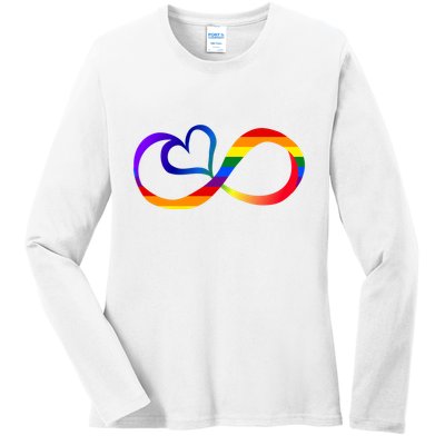Neurodiversity Heart Symbol Ladies Long Sleeve Shirt