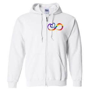 Neurodiversity Heart Symbol Full Zip Hoodie