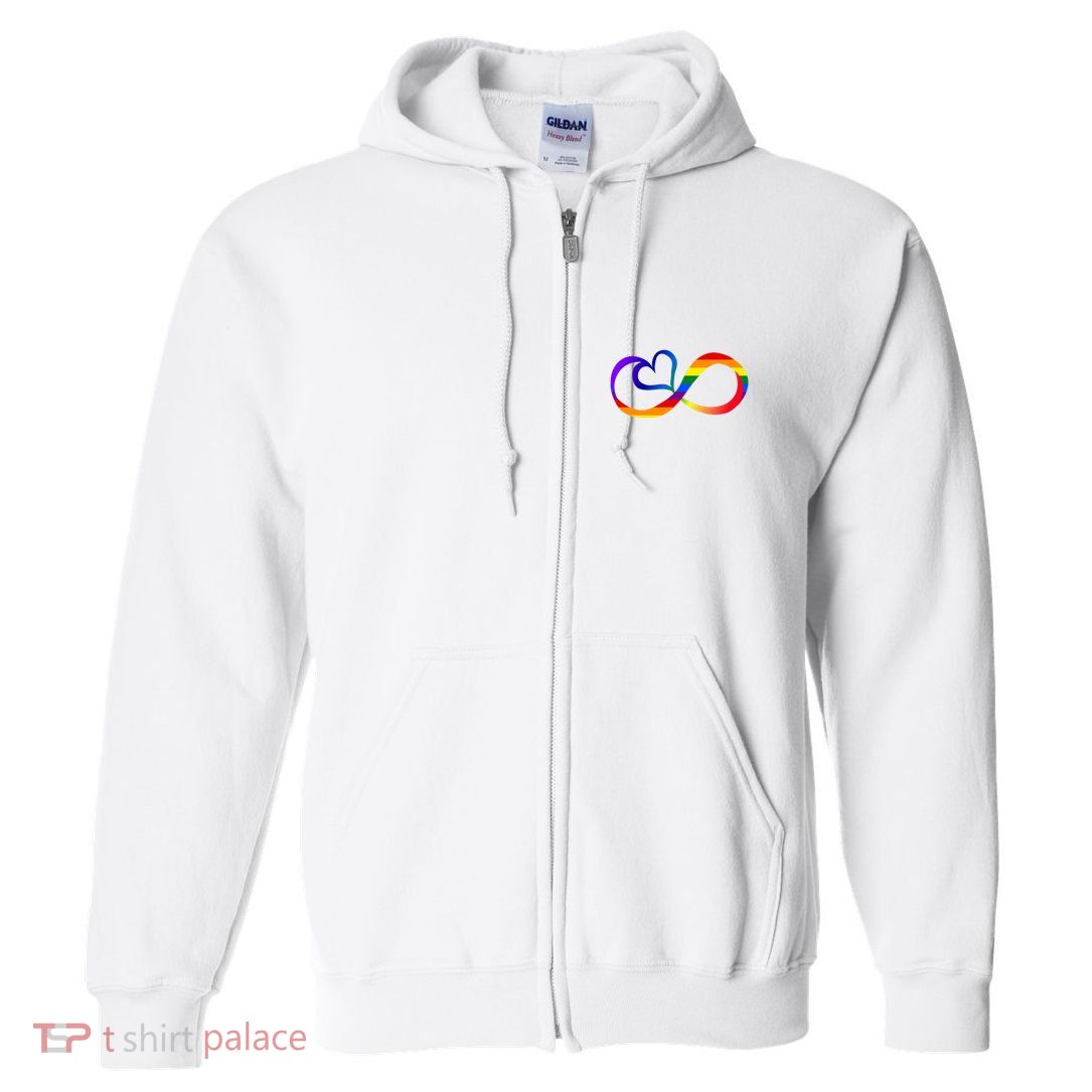 Neurodiversity Heart Symbol Full Zip Hoodie