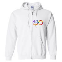 Neurodiversity Heart Symbol Full Zip Hoodie