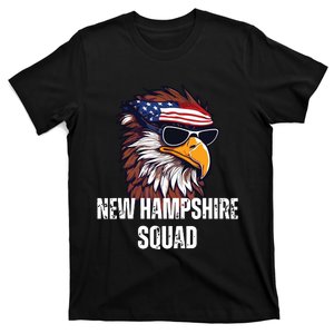 New Hampshire Squad Retro Bald Eagle American Flag Bandana T-Shirt