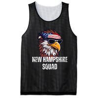 New Hampshire Squad Retro Bald Eagle American Flag Bandana Mesh Reversible Basketball Jersey Tank