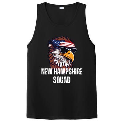 New Hampshire Squad Retro Bald Eagle American Flag Bandana PosiCharge Competitor Tank