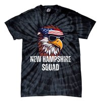 New Hampshire Squad Retro Bald Eagle American Flag Bandana Tie-Dye T-Shirt