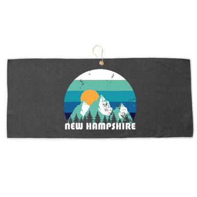 New Hampshire State Retro Vintage Large Microfiber Waffle Golf Towel