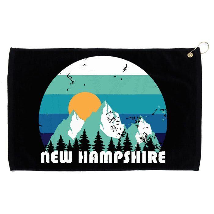 New Hampshire State Retro Vintage Grommeted Golf Towel