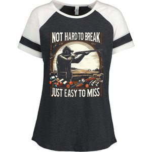 Not Hard To Break Easy To Miss Enza Ladies Jersey Colorblock Tee