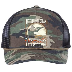 Not Hard To Break Easy To Miss Retro Rope Trucker Hat Cap